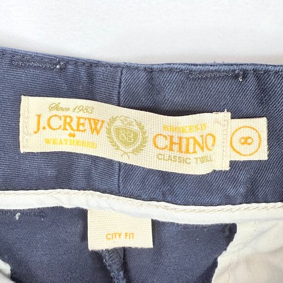 J. Crew Chino City Fit Navy Flip Flop Embroidered Shorts 8 - Picture 6 of 8